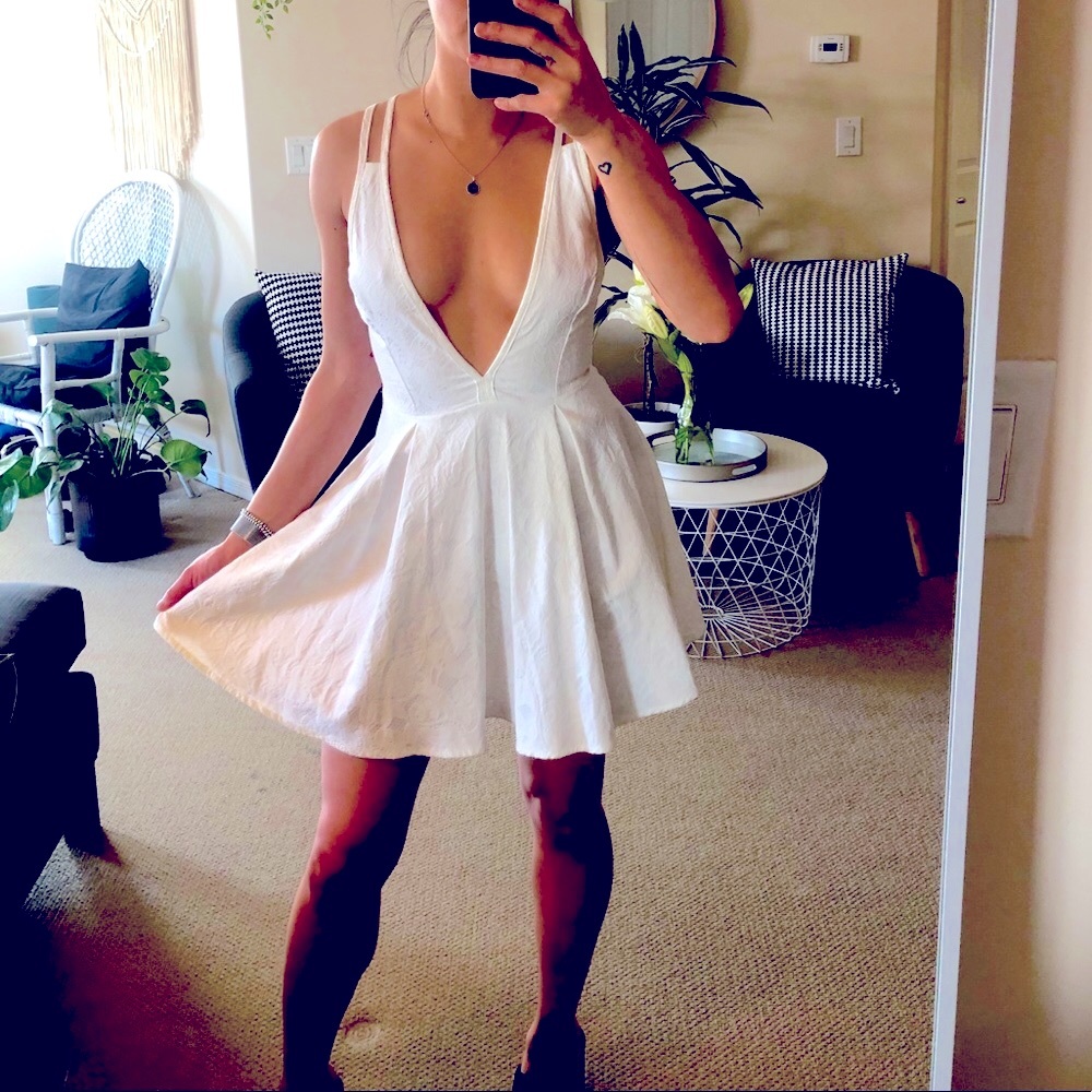 Nasty Gal White baby doll dress